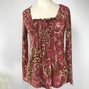 NWT animal print Magic Avenue Top. Size Large